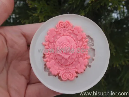 Silicone Mold Antique Rose Mirror Candle Soap Cake Sugarcraft Cake Decorating 