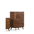 Drawer Chest Nova Mid-Century Walnut Chest Supplier