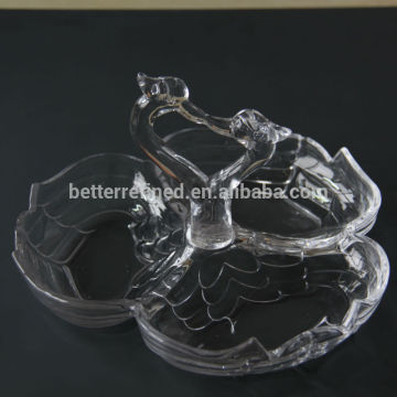 high quality swan shape glass ashtray