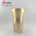 Vaso de flores Ato vasos de vidro dourado