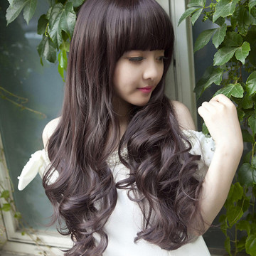 Heat Resistant Full Lace Synthetic Long Curly Wave Headband Wig