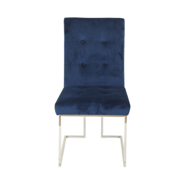 Velvet Fabric Upholstery Modern Dining Room Chairs With Metal legs