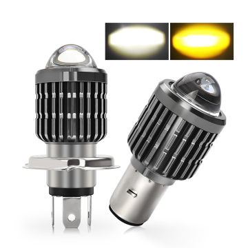 High and Low Beam Dual Color LED Motorcycle Headlight Bulb - MT05 H7 H11 H4 9005 9006
