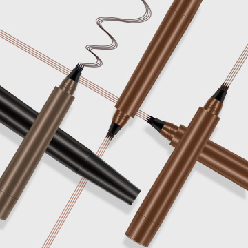 4-Fork Tip Tattoo Pencil: Long-Lasting Brown and Black Eyebrow Pencils in 5 Colors - Waterproof and Customizable with Logo