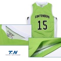 Over de hele sublimatie afgedrukt basketbal jersey uniformen