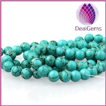 6mm high quality round turquoise loose beads