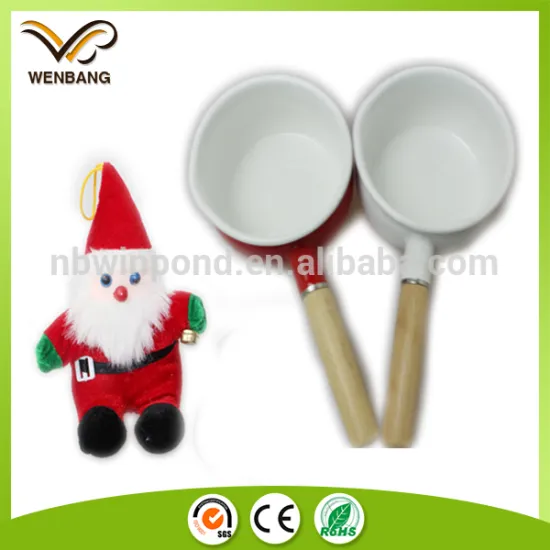 Red colour white colour inside enamel coffee pot