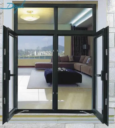 Soundproof Aluminium Casement Window Triple Glass Glazed Profile Swing Windows