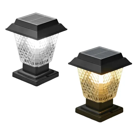 Solar-Powered Fence Column Lights for Outdoor Villa, Garden, and Courtyard Illumination