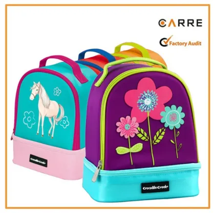 cute double decker lunch box bag for kids