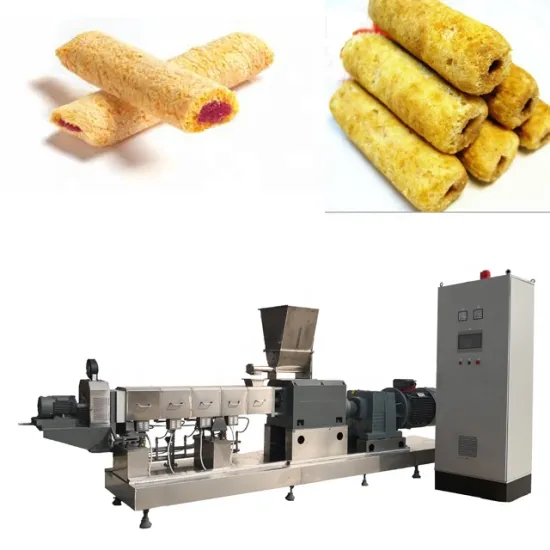 Automatic Core Filled Snack Production Line: Twin Extruder Cereal Stuffing Machine