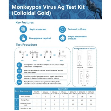MonkeyPox Virus AG Test Kit (kolloidales Gold)
