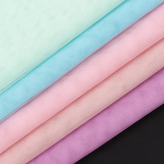 Dress Solid Color Polyester Knitted Mesh Cloth