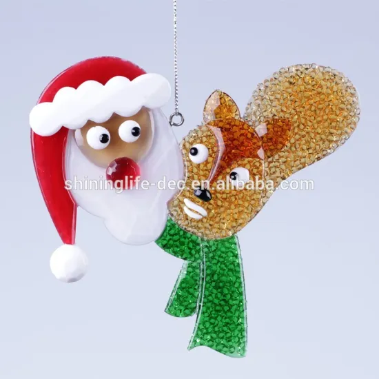 new style Santa and Squirrel Christmas decoration xmas ornament
