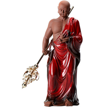 Buddha Zhan Xiang Purple Townhouse Ornament for Living Room