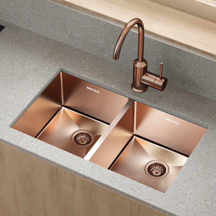 Double Bowl Stainless Steel Washing Sink For Kitchen