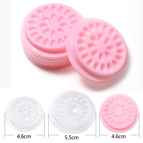 Wholesale false eyelashes Glue Holder eyelash extension supplies eye lashes Glue tools Lashes Extension Pallet Pads Plastic