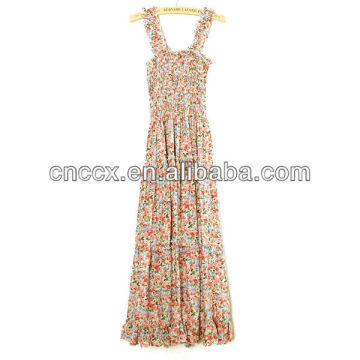 13CD1146 Women's print maxi sharara dress