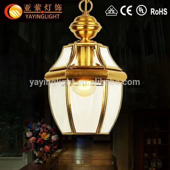 Brass modern new design luxury corridor chandelier,American brass and glass small chandelier