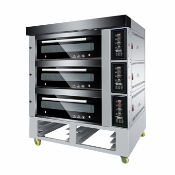 Utility Pizza Bakery Prices: Stainless Steel 304 Bread Baking Oven with 3 Decks and 15 Trays - Electric Deck Oven