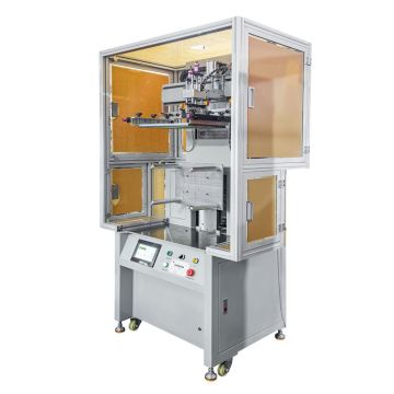 Automatischer Rotationssiebdrucker für Logos auf Kunststoffkisten