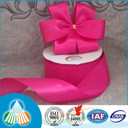 wide pink polyester ribbon webbing