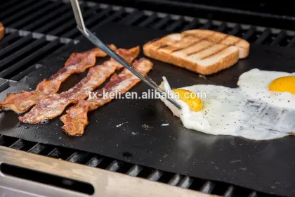 BBQ Grill Mat PTFE Coated Non-stick BBQ Hot Sheet - fit for hotplate and weber BBQ, no need for fat or oil bbq accessories