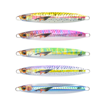 3D Printing UV Luminous Metal Jigs Pesca - Slow Sinking Fishing Lures (30g, 40g, 60g, 80g) for Saltwater