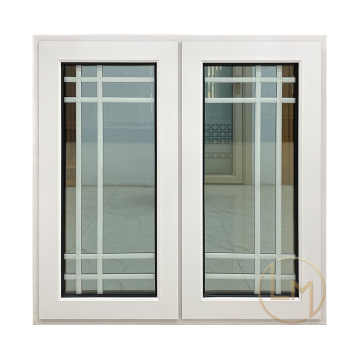 White Double Aluminium Casement Windows French French للبيع