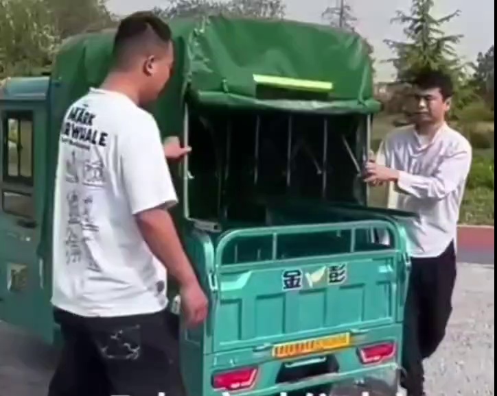 Waterproof and rainproof three wheeled vehicle with canopy