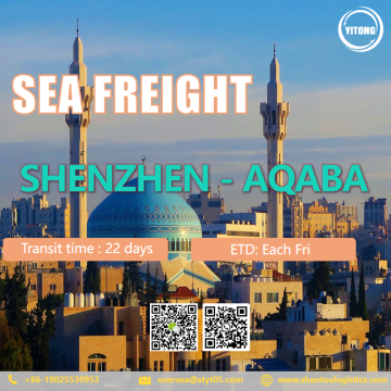 Frete marinho internacional de Shenzhen a Aqaba Jordan