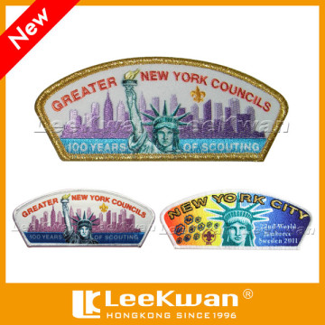 Dye Sublimation Embroidered OEM Patch For Statue of Liberty New York City USA