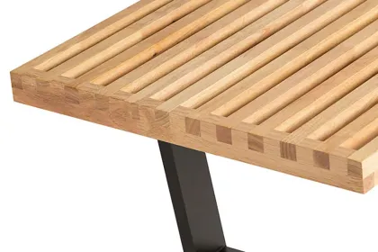 Nelson Style Natural Wood Garden Outdoor Bench