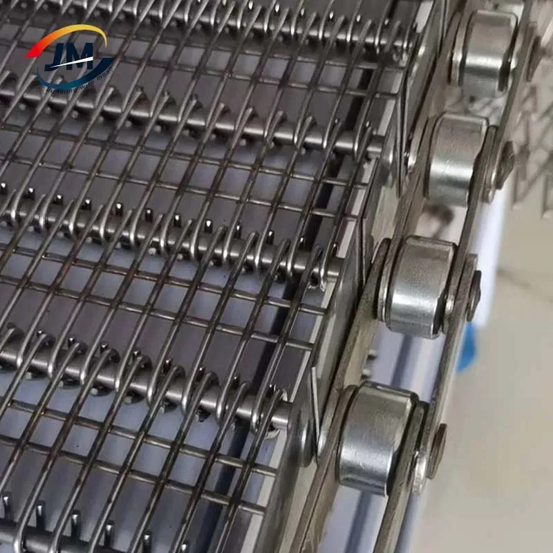 Stainless Steel 304/316 Metal Eye Link Conveyor Belts with Sprocket