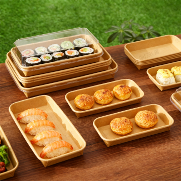 Biodegradable Kraft Paper Sushi Container for Green Meals