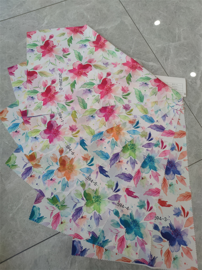 Printing floreale Tessuto di seta coreano Floral Printing Korean Silk Fabric