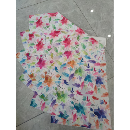 Delicate Floral Printing Korean Silk Fabrics