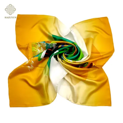 Design Digital Printed Square Silk Scarf Products