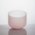 Lunar Pink Crystal Singing Bowl Advanced Color Pearlescent
