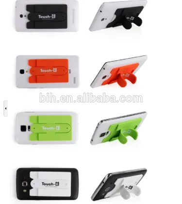 Sticker Silicone Phone stand with Bank card pocket Mobile Phone Holders