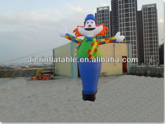 Colorful clown inflatable waver,sky dancer