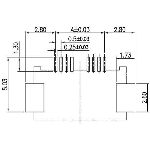 2,0 mm vorderer Stecker Heckklappe Stickstecke