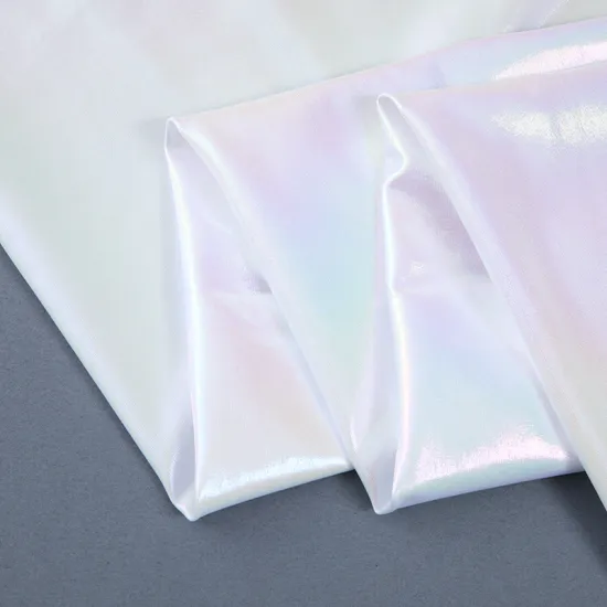 Wholesale Bronzing Holographic Fabric with Golden Foil - Four Way Laser Stretch Polyester/Spandex
