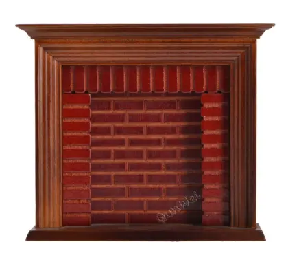 Doll's Furniture Wooden Fireplace Miniature Accessories