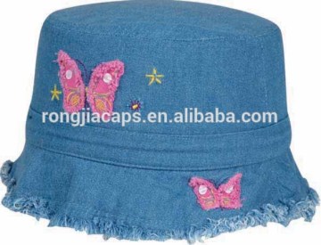 cheap girls' bucket hat with embroidery
