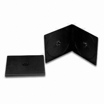 10mm Square Black DVD Case with Double Disk Capacity
