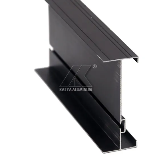 Customized Aluminum Frame Extrusion Profiles for Windows and Doors - 6060 Anodized Black