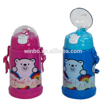 Stainless water bottle with new lid for Chirdren