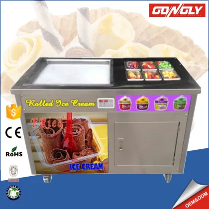 220V/110V Panasonic/Aspera compressor fry ice machine thailand ice cream machine