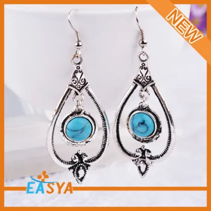 High Quality Turquoise Alloy Chandelier Earrings Jewelry